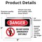 Signmission Do Not Enter Emergency Exit Only Danger Sign, Vinyl Decal, 5in W x 3.5in L, 2PK OS-2PACK-DS-D-35-L-1147 - alternate 3